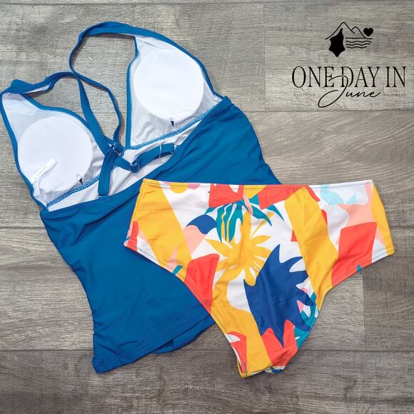 Beachsissi V Front Tummy Control Tankini Swimsuit Size XL - Picture 7 of 7